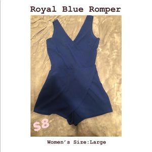 Royal Blue Stretch Romper